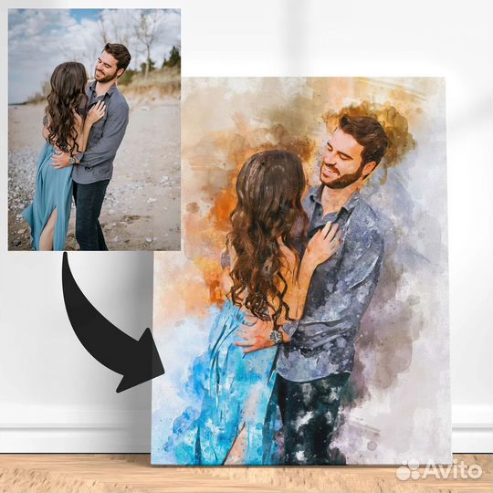 Портрет на холсте по фото в Кондопоге