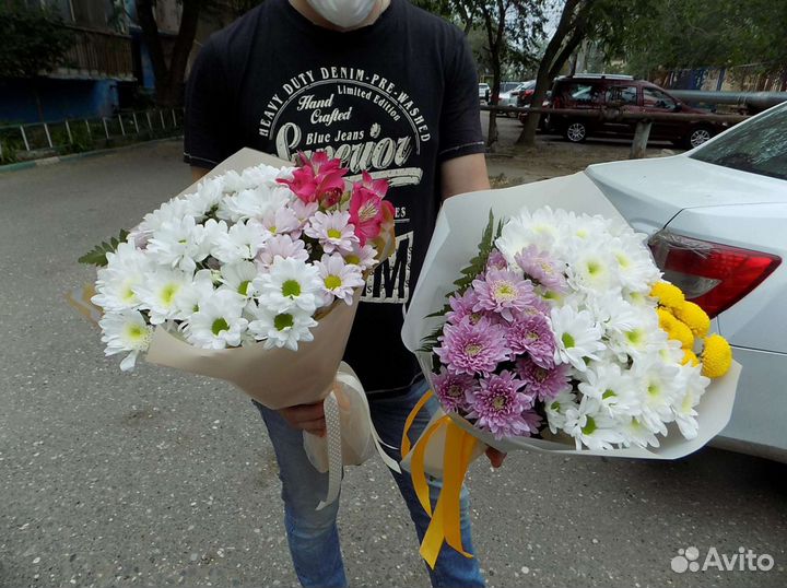 Букеты с Ромашками. Хризантемы