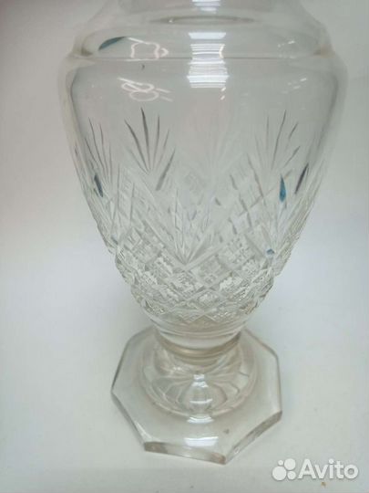 Ваза для цветов старая Германия грань