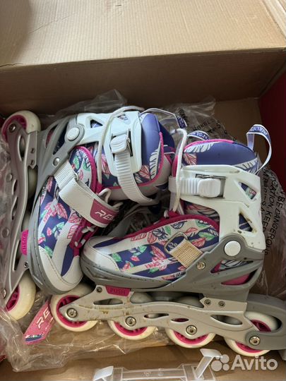 Роликовые коньки детские Rainbow G 31-36 размер