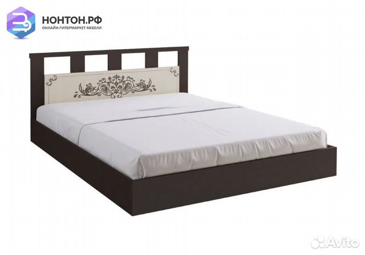 Кровать Жасмин дуб беленый / венге