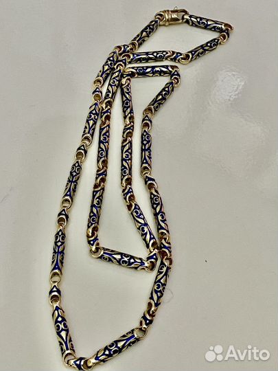 Золотая Цепка На Эмале