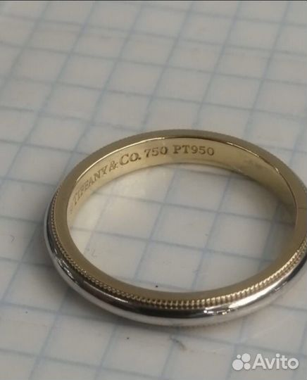 Кольцо из золота 750 и платины 950пробы tiffany&CO