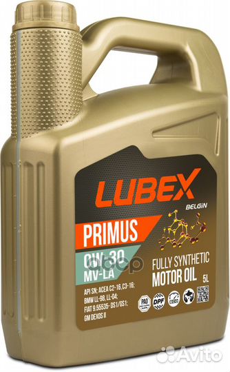 L034-1318-0405 lubex Синт-ое мот.масло primus