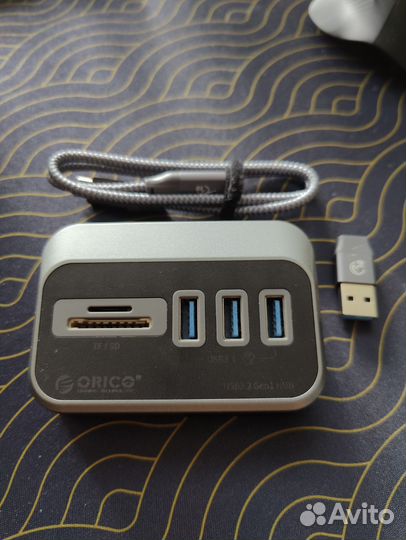 USB хаб Orico 3.2 gen 1 с кардридером