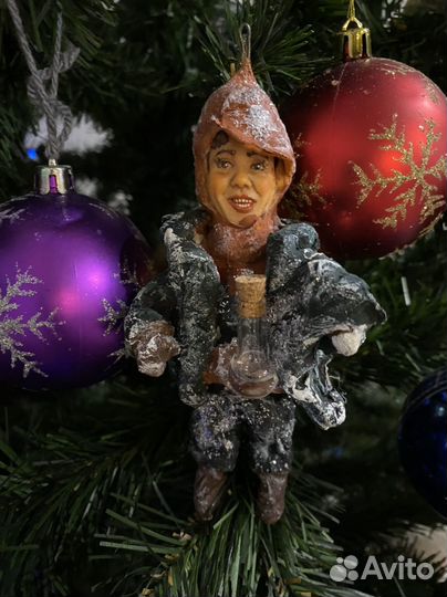 Ватные елочные игрушки