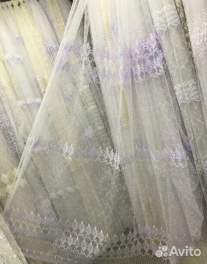 Тюль фатин узор