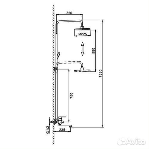 Душевой комплект Frap F2441