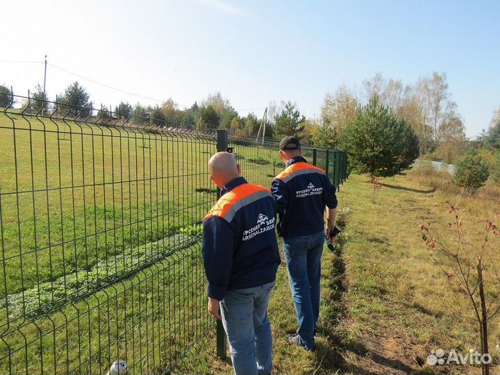 Забор из евроштакетника 10 соток под ключ