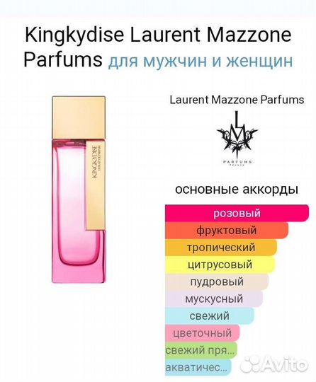 Духи Kingkydise Laurent Mazzone,100ml