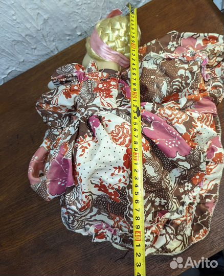 Кукла-грелка баба на чайник самовар, пластик, ткан