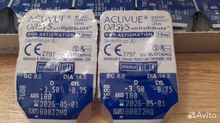 Линзы контактные acuvue oasys 1 day астегматизм