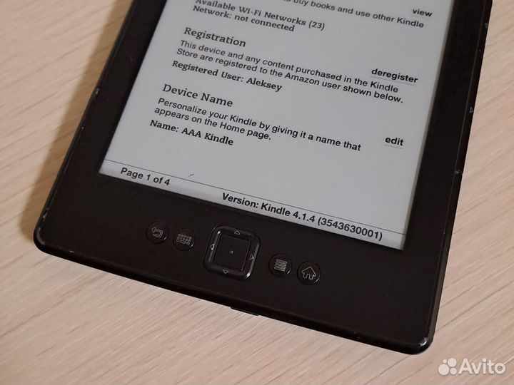 Электронная книга amazon kindle 4 модель D01100