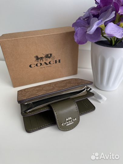 Кошелёк coach натуральная кожа