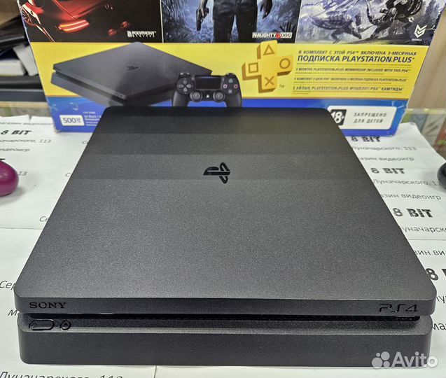 Sony PS4 Slim SSD 500Gb 2 геймпада + игры на диска