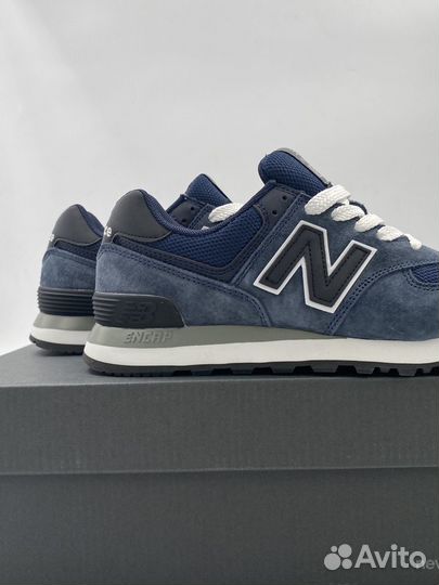 Кроссовки New Balance 574 Navy White (Premium)