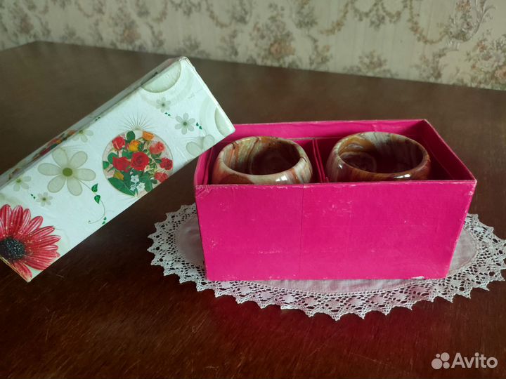 Бокалы из оникса 2 шт