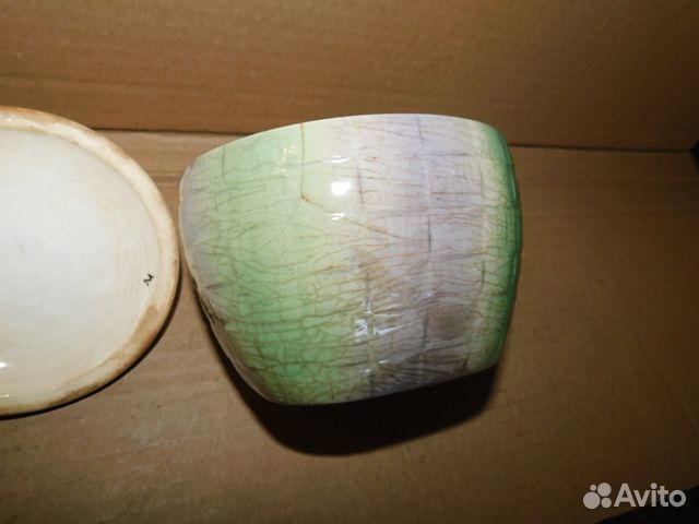 Фаянсовая масленка-шкатулка 