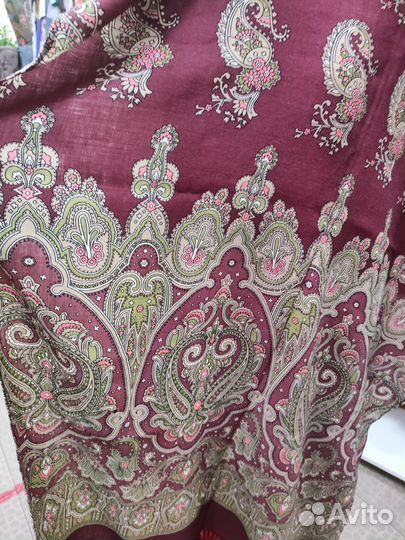 Палантин павловопосадский, шерстяной