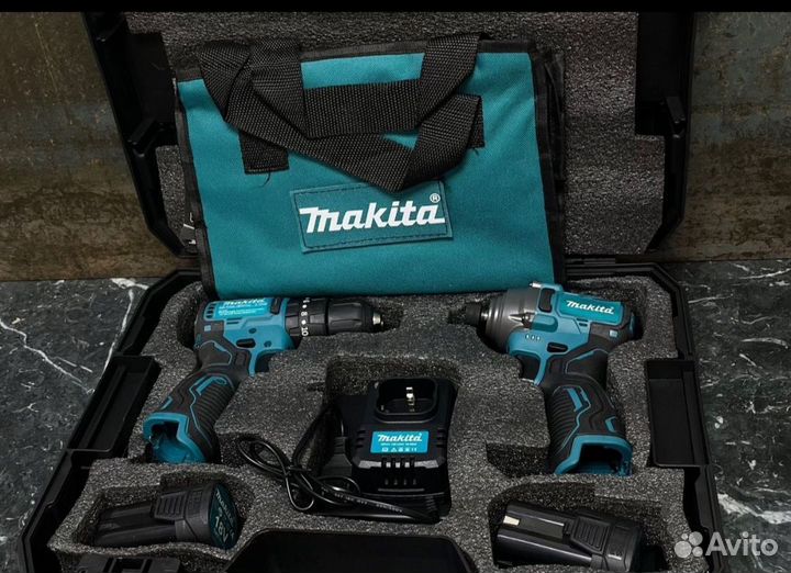 Шуруповерт+импакт Makita 2в1 бесщеточный