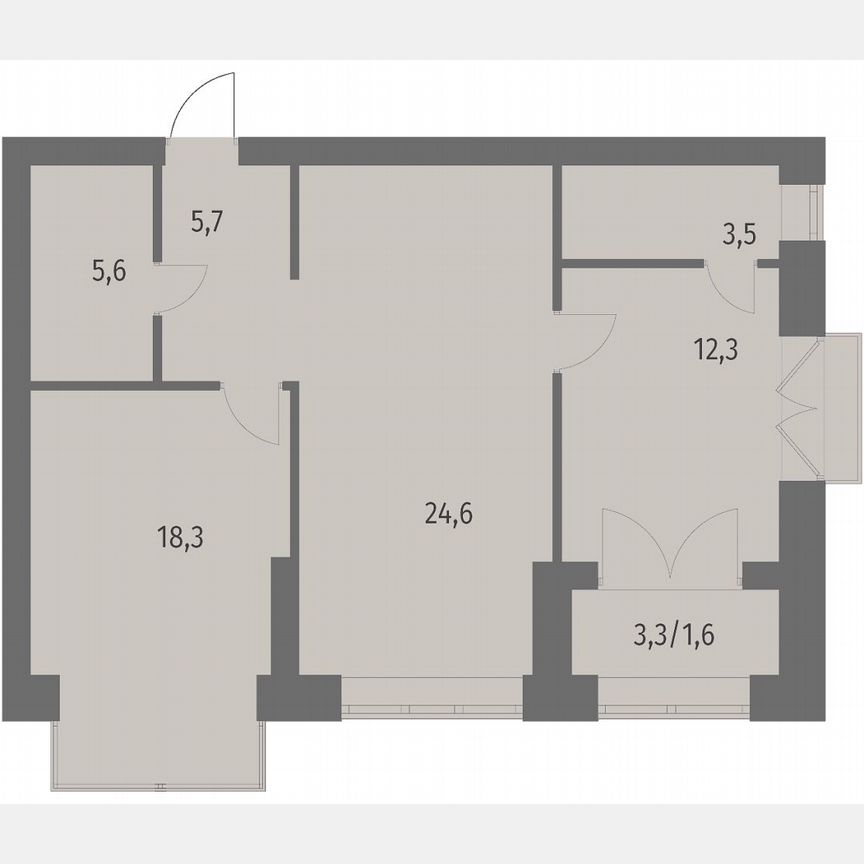 2-к. квартира, 71,7 м², 6/11 эт.