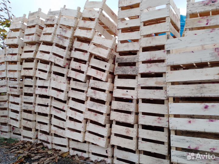 Ящик деревянный высокий для фруктов и овощей