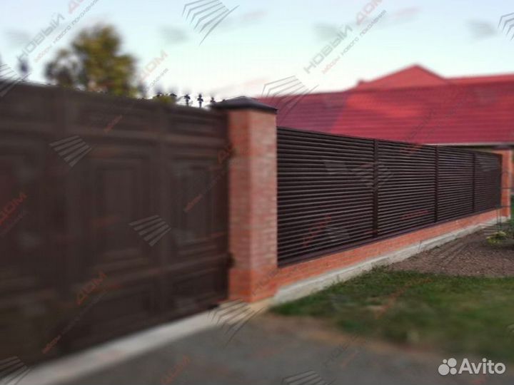 Забор жалюзи горизонтальный