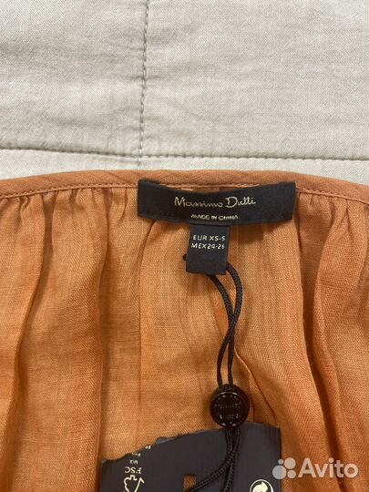 Блузка рубашка massimo dutti из рами