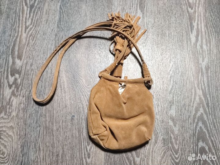 Сумка тоут zara натуральная замша