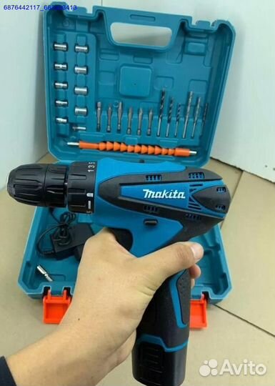 Шуруповерт makita 18v с набором (Арт.48950)