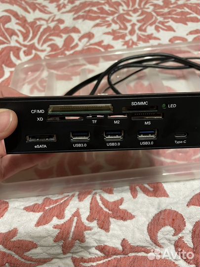 Картридер внутренний 5.25, usb 3.0, type C, esata