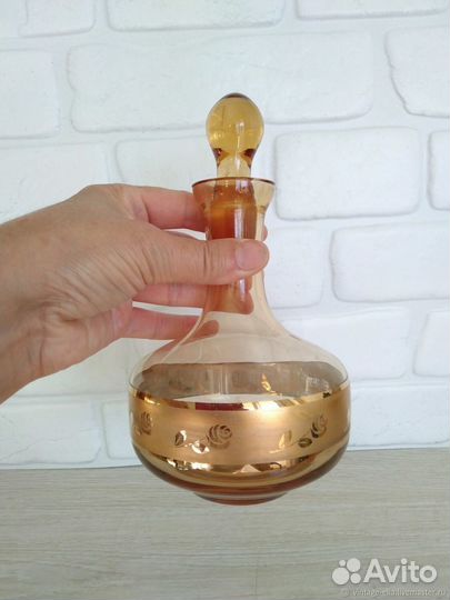 Стеклянный графин СССР. Цветное стекло СССР