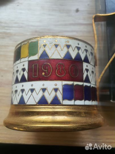 Подстаканник олимпиада 80 эмали СССР
