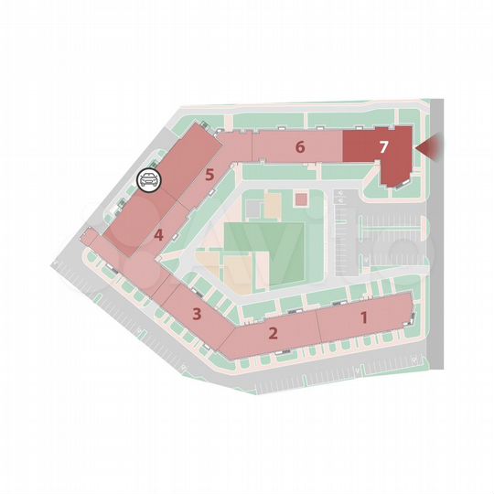 Квартира-студия, 24,4 м², 6/12 эт.