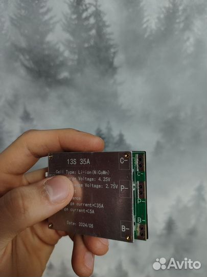 Плата bms 13s 48v 35A li-ion с балансировкой