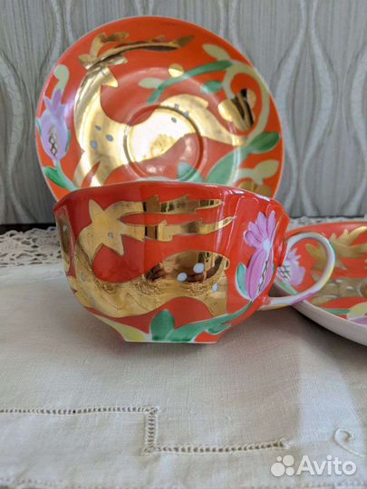 Чайная тройка Золотой олень