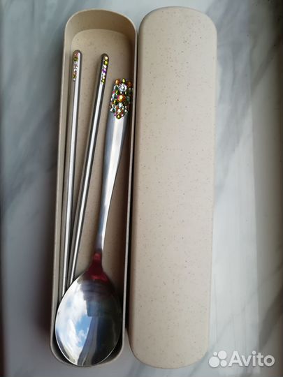 Набор ложка и палочки для еды (авторская работа)