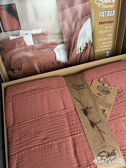 Постельное бельё Евро муслин Sikel коралловое