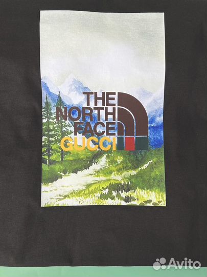 Футболка the north face x gucci