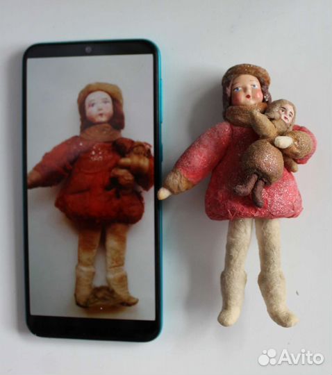Ватная ёлочная игрушка 