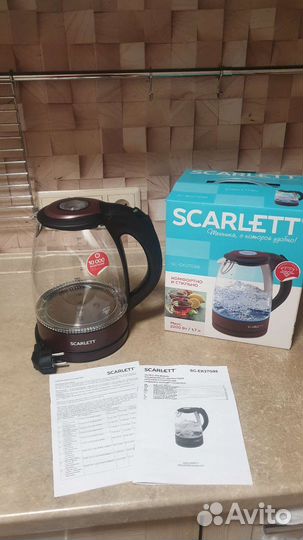 Новый чайник электрический Scarlett, SC-EK27G98