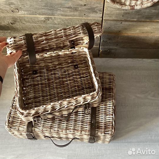 Плетеный чемодан интерьерный ручной работы