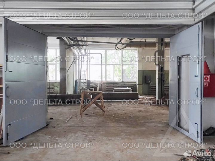 Промышленные ворота с калиткой