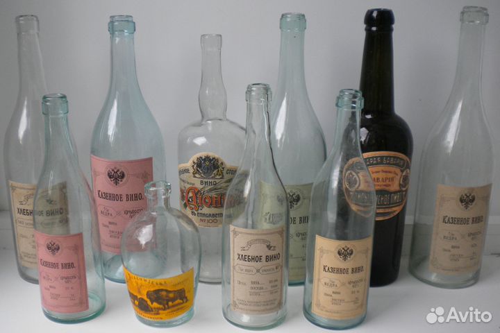 Старинные бутылки для интерьера