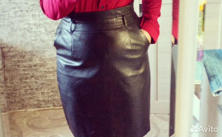 Кожаная юбка