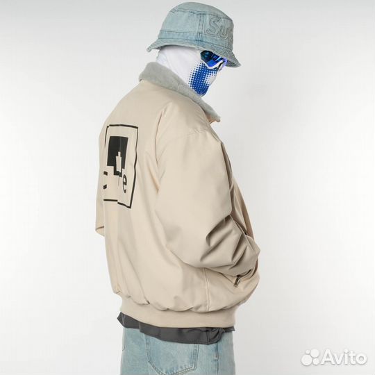 Бомбер cavempt бежевый