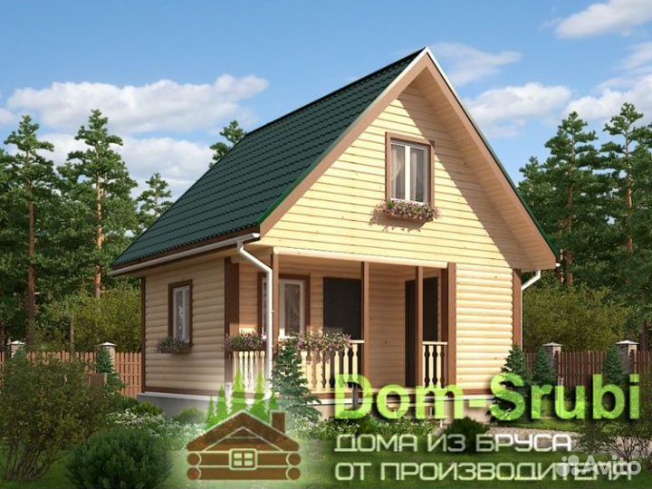 Приморск-Хорошая надёжная Баня из бруса Б-21 (6х6)