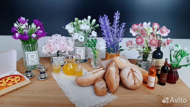 Вещи для Barbie(напитки,букеты)