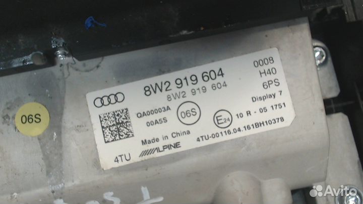 Дисплей компьютера Audi A4 (B9), 2016