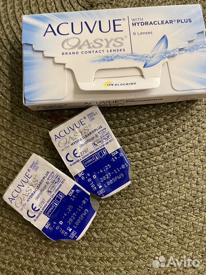 Линзы acuvue oasys двухнедельные -4.25